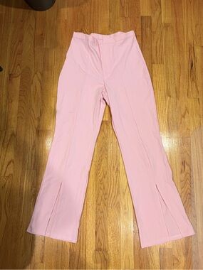 Weissman Pink Split Front Suit Pants Adult Large Wide Leg Dance Costume